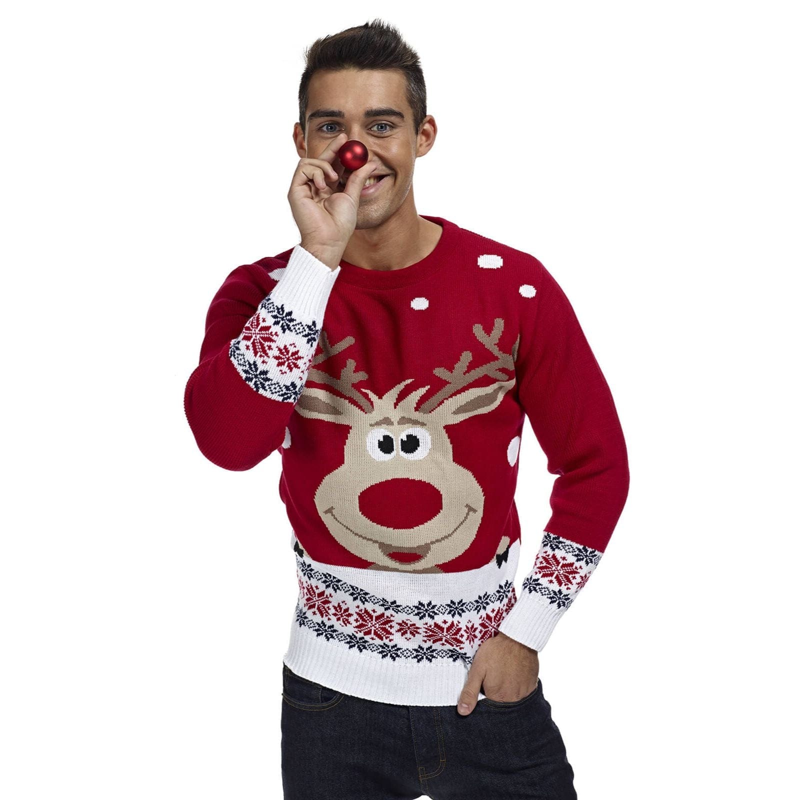 Pull de noel fashion homme avec renne